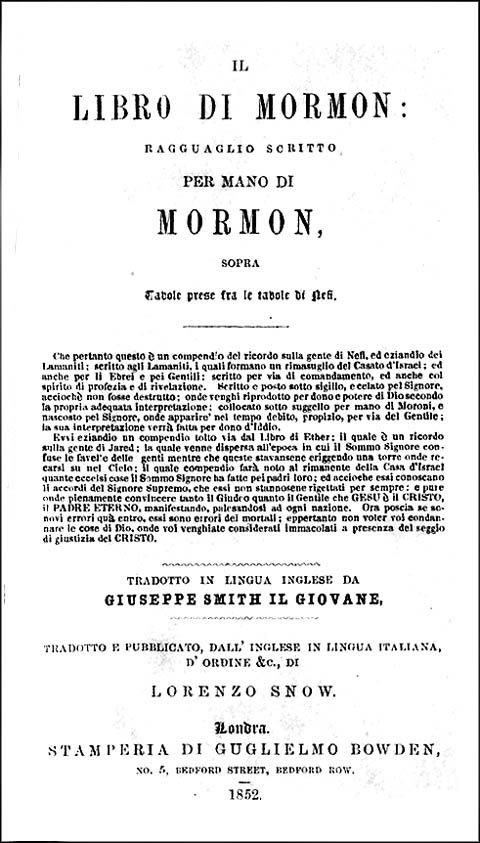 Libro di
Mormon